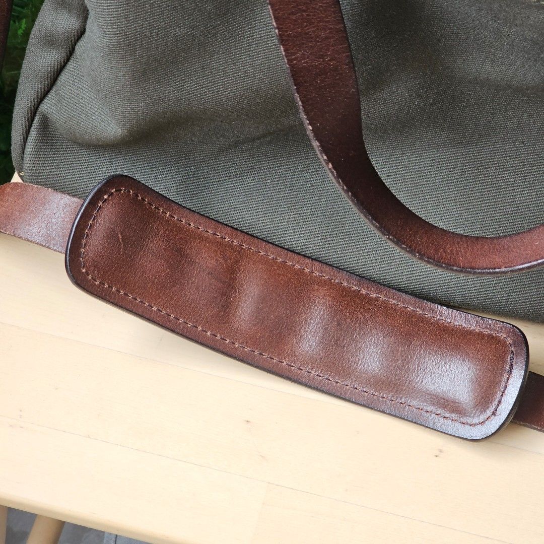 Waxed canvas briefcase, Men's Fashion, Bags, Briefcases on Carousell