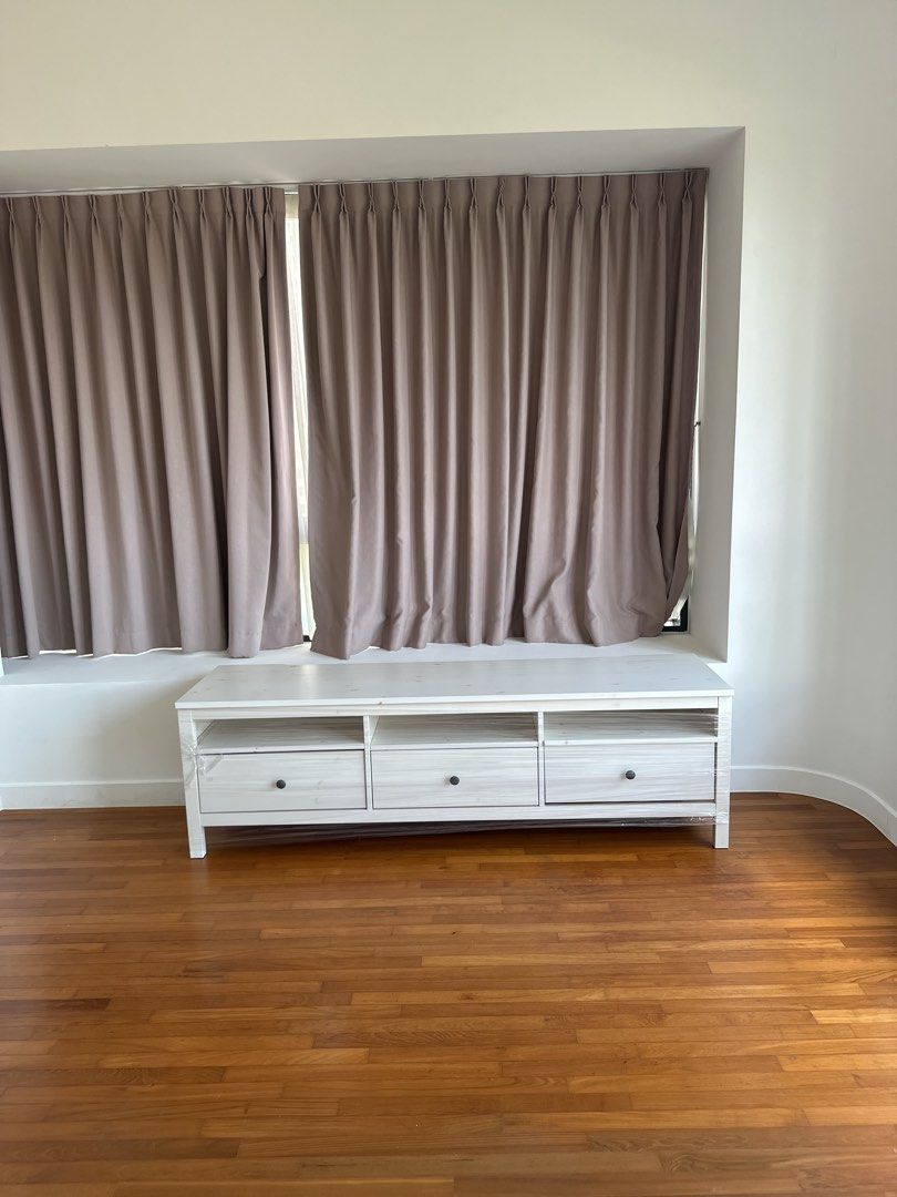 White TV console table, Furniture & Home Living, Furniture, TV Consoles