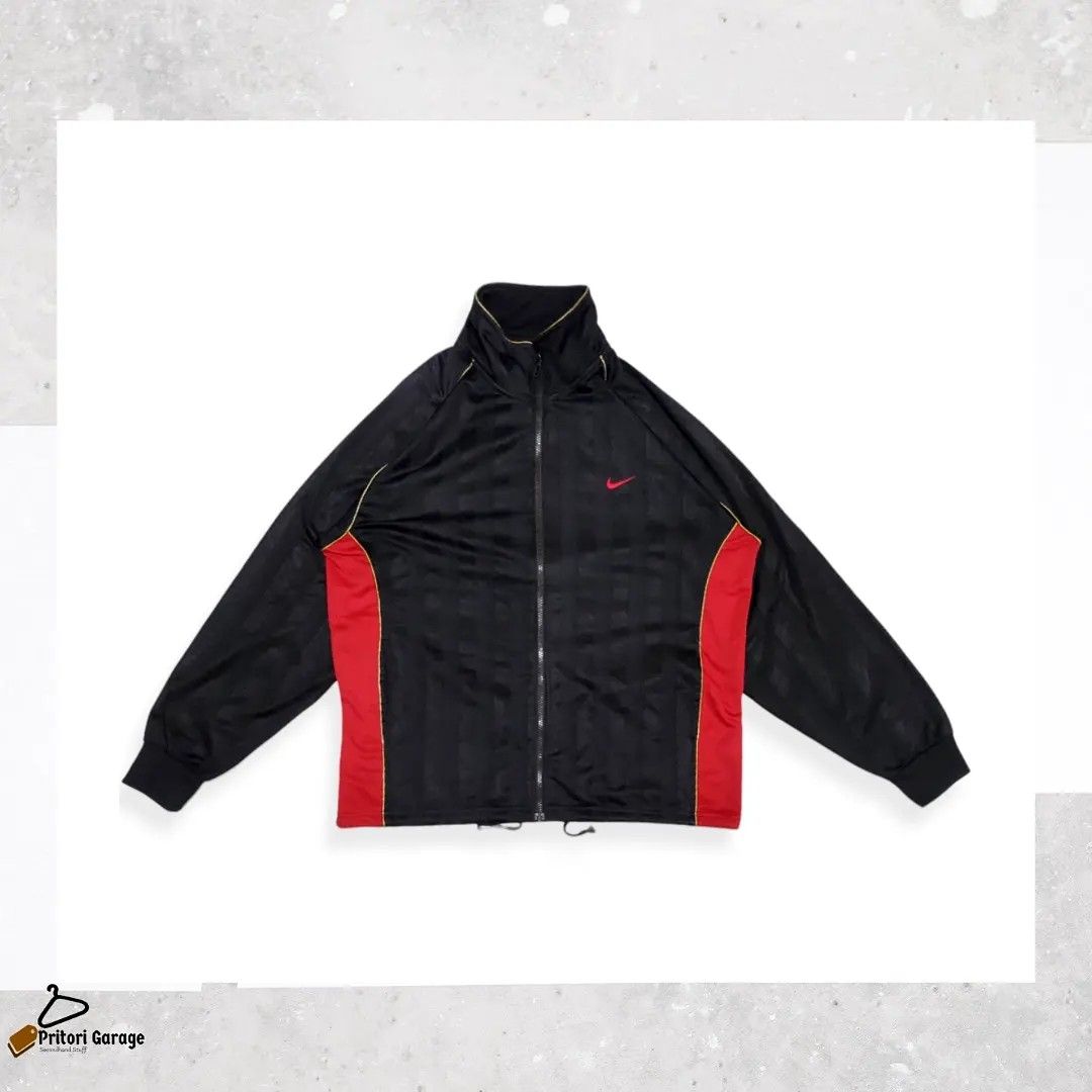 nike windbreaker red black