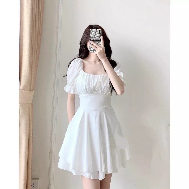 Coquette Long White Dress | Elegant Flowy Summer Dress