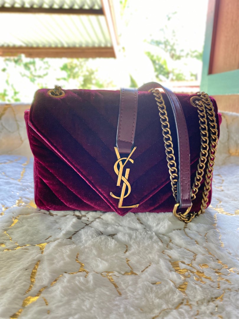 Ysl velvet bag store