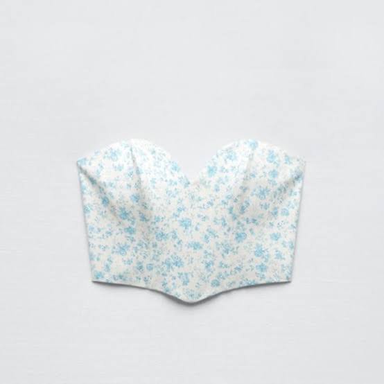 Zara floral corset on Carousell