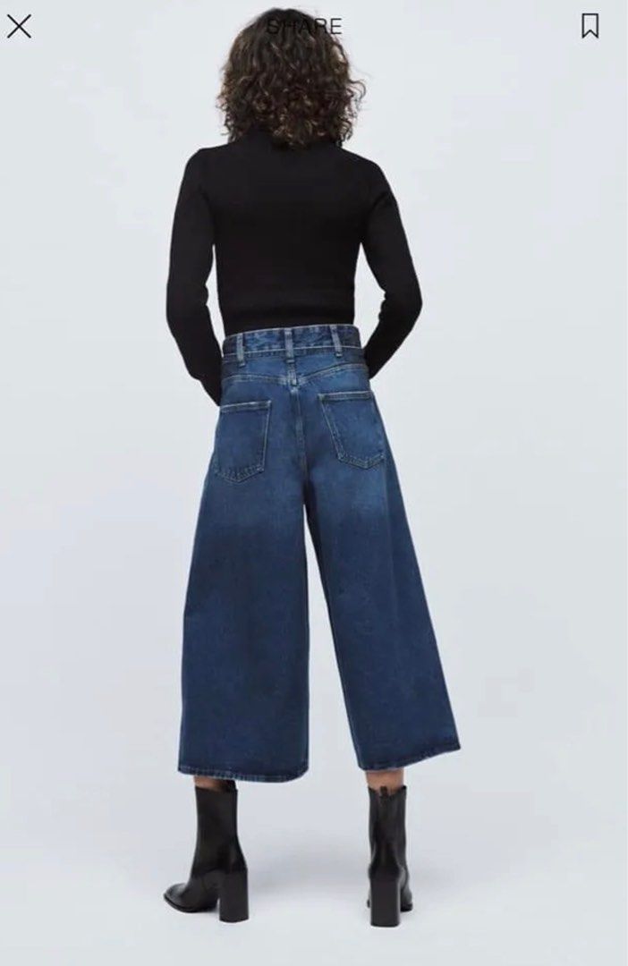 Zara High-Waist Denim Culottes (Category: Jeans) located in Taguig. Submitted by 5erap (Listing ID 1232242125, Image 2). Description: Original Price: 2,995 Zara Current Collection Brand new with tag .