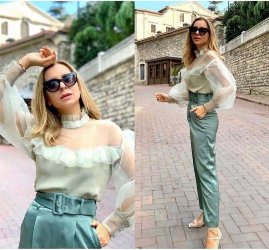 zara knitted organza blouse (Category: Blouses) located in Concepcion. Submitted by kyuttty (Listing ID 1232145625, Image 3). Description: brandnew with tag very pretty fits large.
