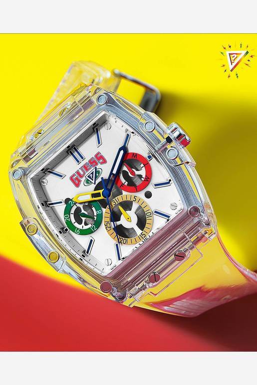 Guess best sale transparent watch
