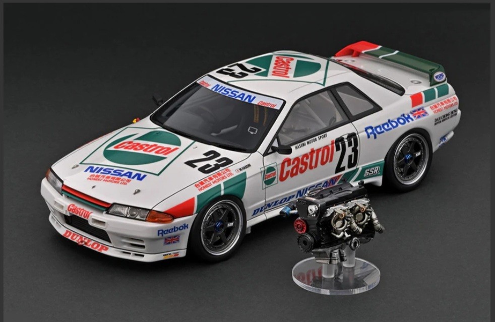 1/18 IGNITION MODEL IG2777 Castrol Skyline (#23) 1990 Macau