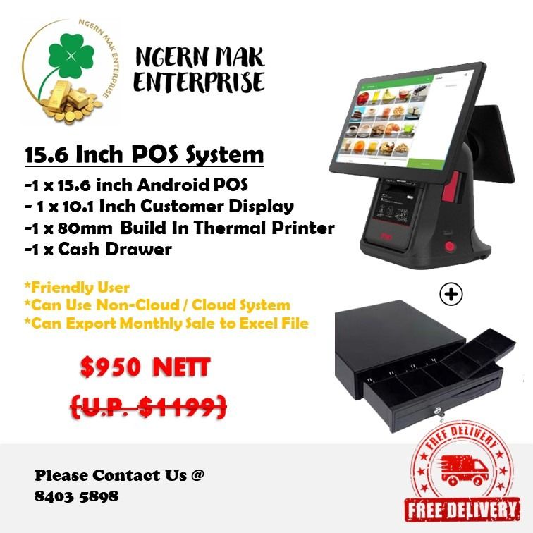 15.6 INCH DUAL SCREEN POS SYSTEM, Computers & Tech, Office & Business ...