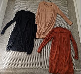 3 Brand New Womens Long Sleeve Knit Cardigans