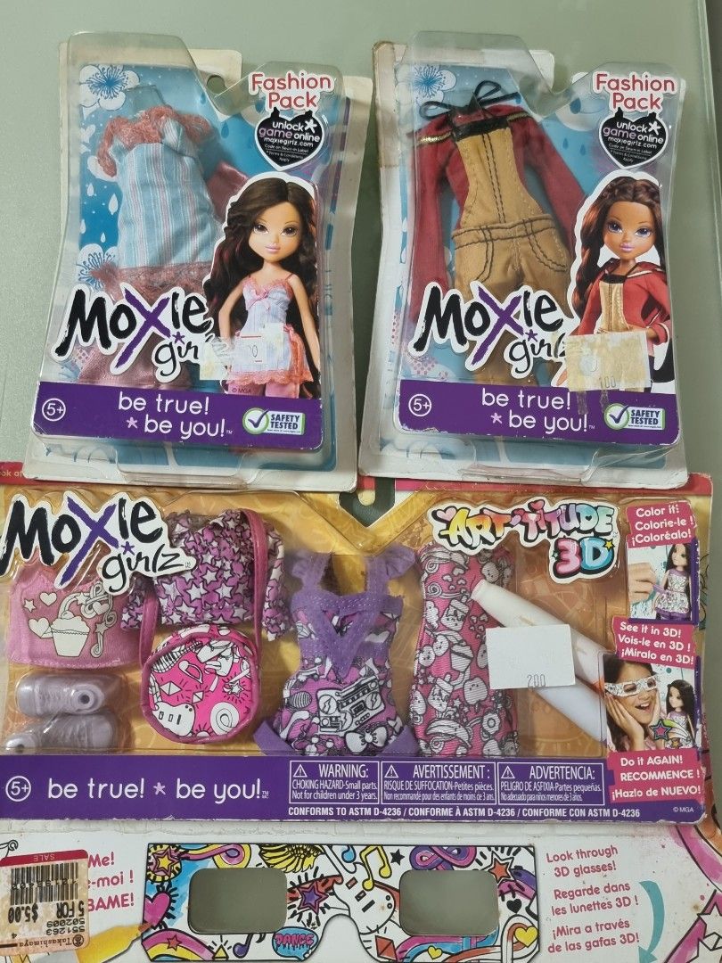 3x Moxie Doll Fashion Pack