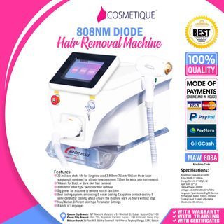 808NM Diode Laser Hair Removal Machine with Training and Certificate