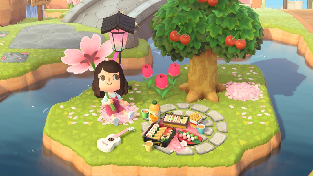 ACNH animal crossing new horizons Cherry blossom Sakura items, Video