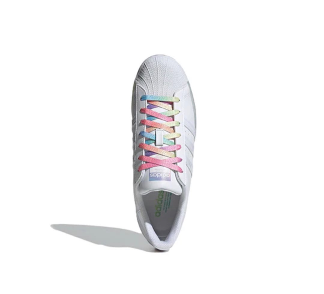 Adidas superstar best sale white and rainbow