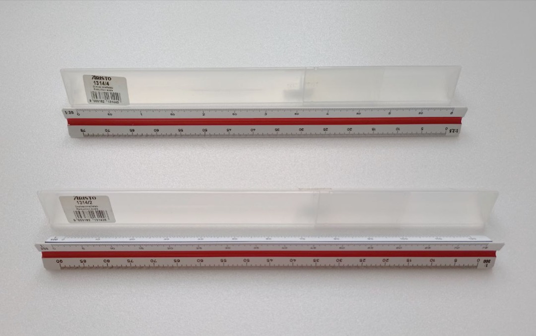 ARISTO Scale Ruler 30cm (Set of 2), Hobbies & Toys, Stationery & Craft ...