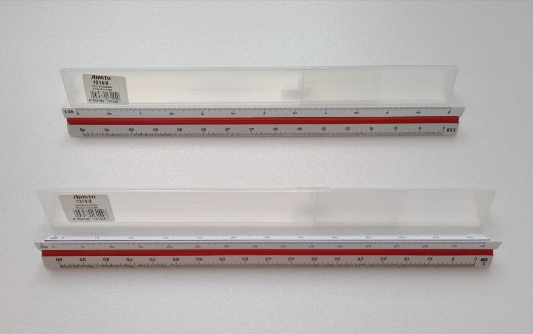 ARISTO Scale Ruler 30cm (Set of 2), Hobbies & Toys, Stationery & Craft ...
