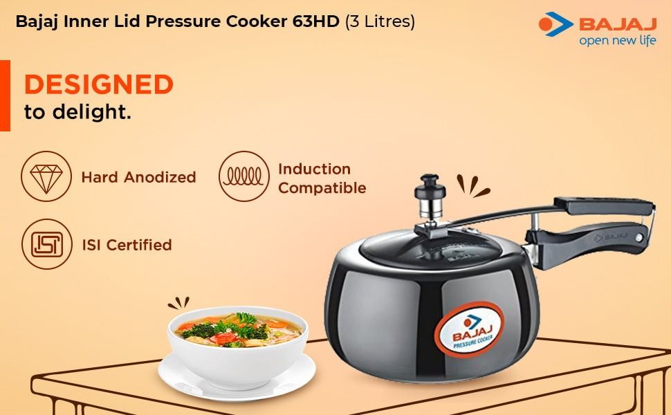 Bajaj PCX 63H 3L Pressure cooker