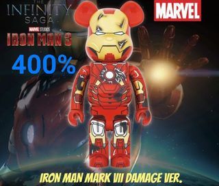 Bearbrick Iron Man Mark 7 Damaged 400% Ironman