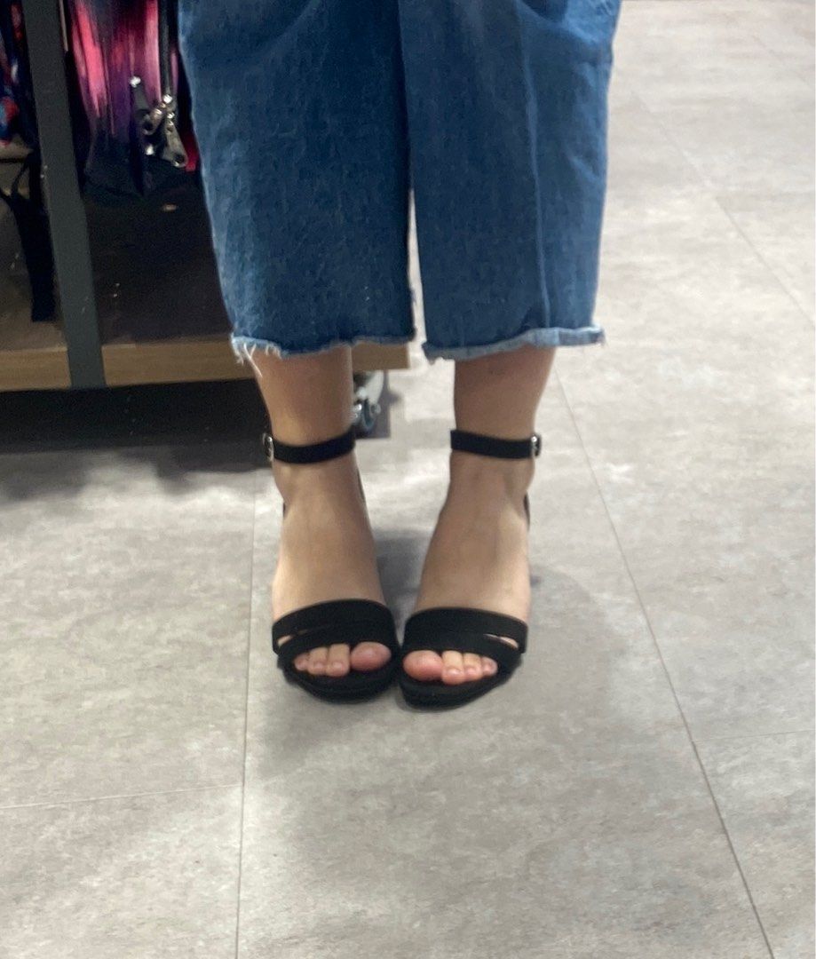 Black Ankle Strap Heels, Women's Fashion, Footwear, Heels on Carousell