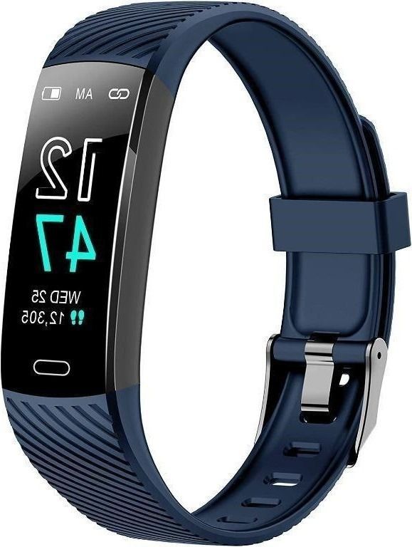 Blue Fitness Tracker Tracker Watch with Heart Rate Blood Pressure Sleep Monitor Waterproof Watch with Calorie Step Counter Best Gift for Women Men Kid Compatible iPhone and Android Phone Mobile Phones