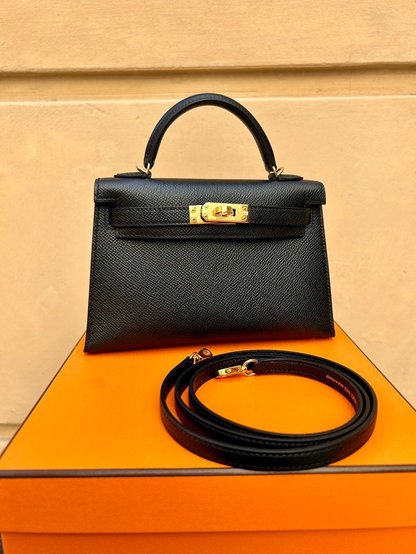 Replica Hermes Kelly 20cm Bag In Craie Clemence Leather GHW