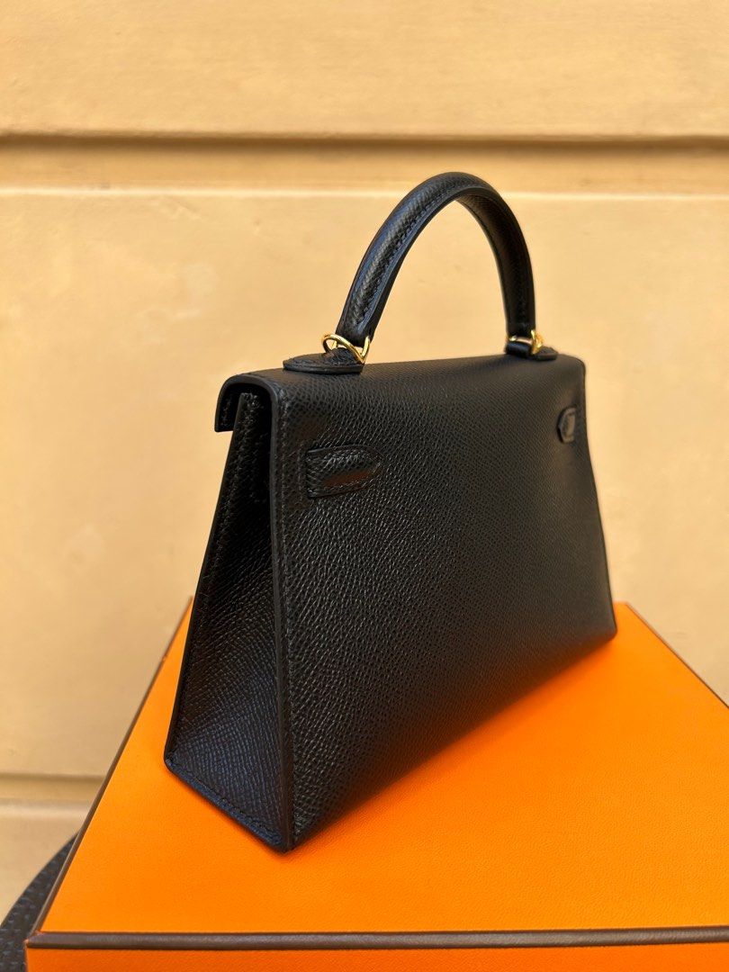 Hermès Kelly 20 cm Handbag in Royal Blue Mysore Leather