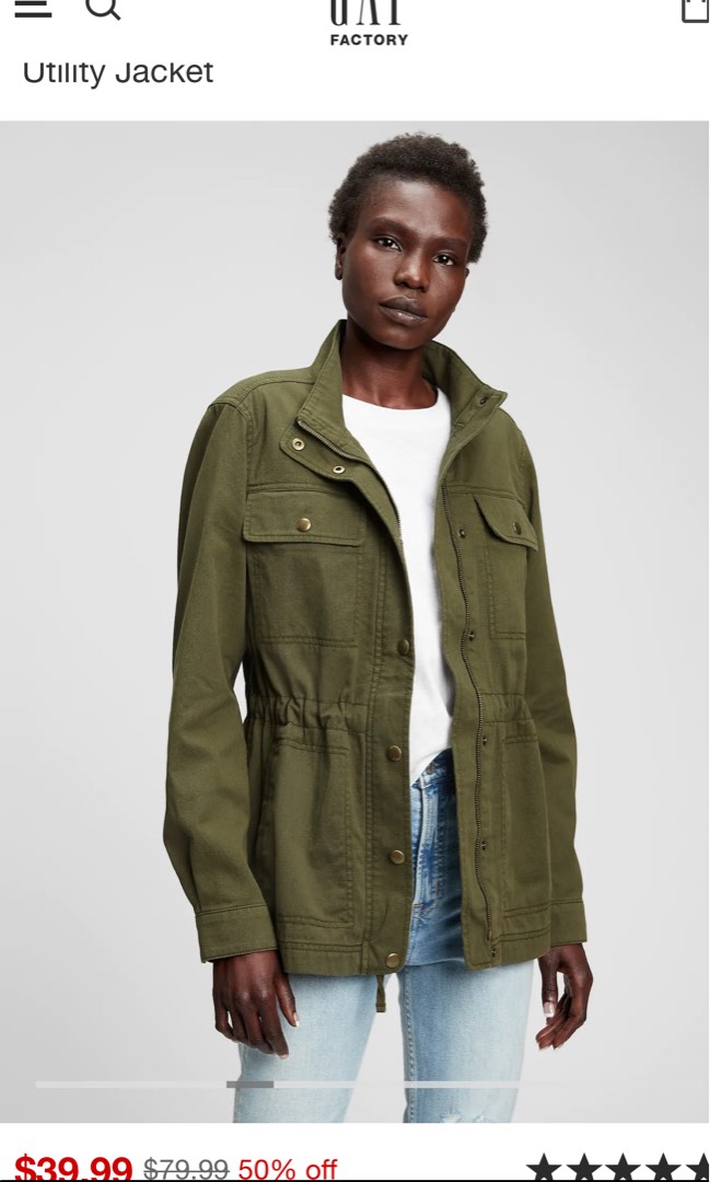 BRAND NEW GAP UTILITY JACKET ARMY GREEN on Carousell
