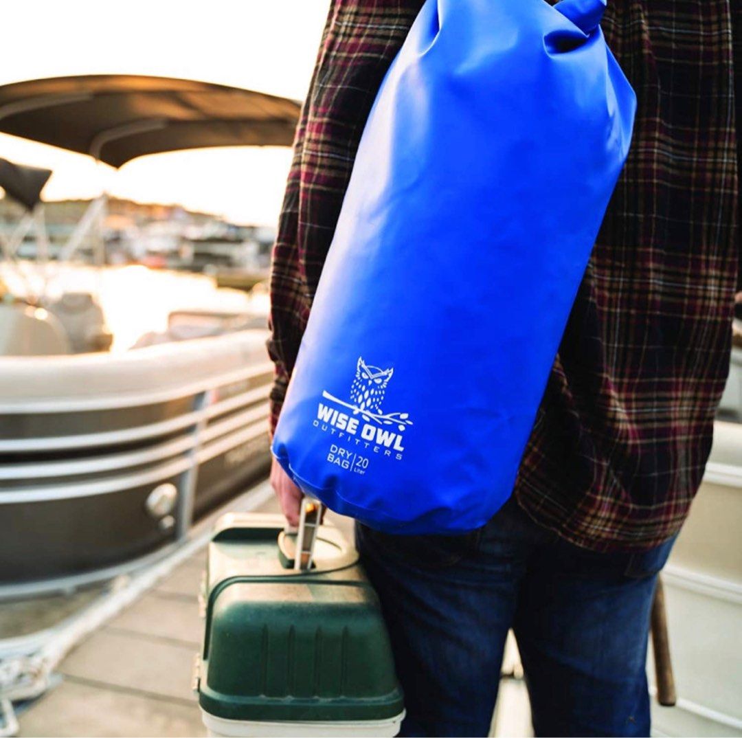 Brand New Wise Owl Outfitters 20L Dry Bag with Belt Blue Color