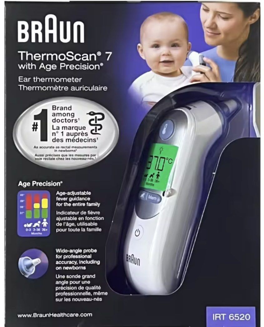 Braun Ear Thermometer, Health & Nutrition, Thermometers on Carousell