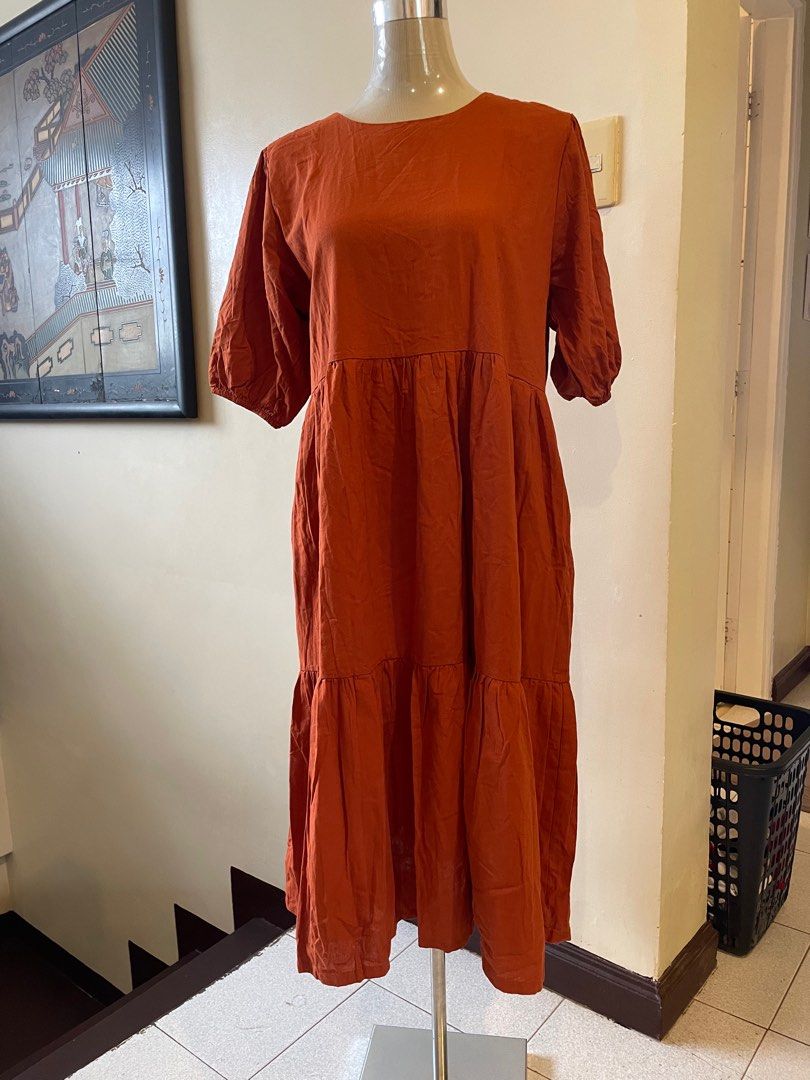 Burnt copper Maxi dress on Carousell