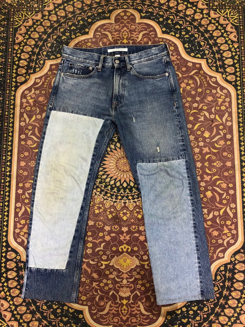Calvin klein patchwork jeans hotsell