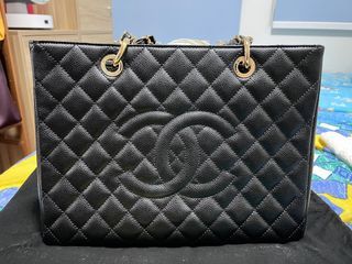 CHANEL Grand Shopping Tote (GST) Light Pink Caviar Silver Hardware 2014 -  BoutiQi Bags