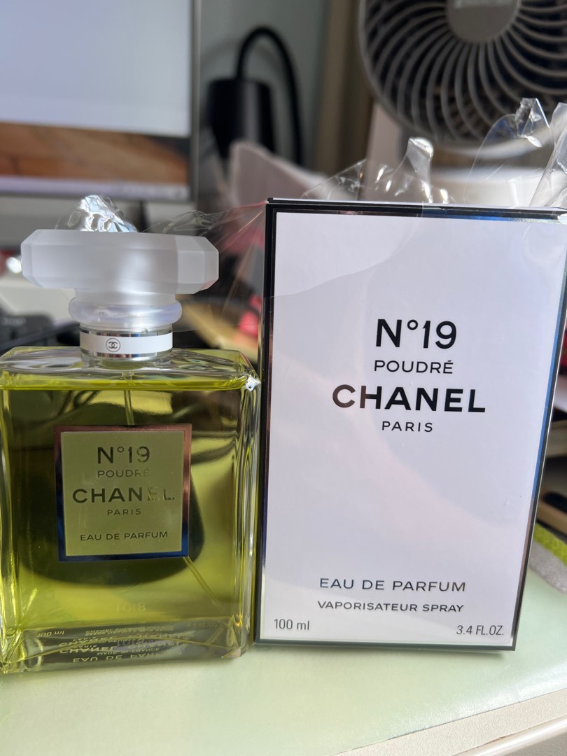 CHANEL No 19 POUDRE 3.4 oz (100 ml) Eau de Parfum EDP Spray NEW in