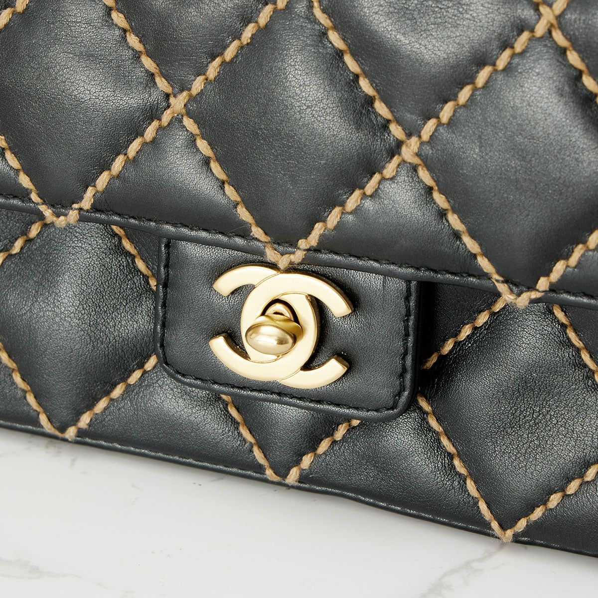 Chanel Wild Stitch Mini Shoulder bag in Calfskin, Gold Hardware Black,  Luxury, Bags & Wallets on Carousell