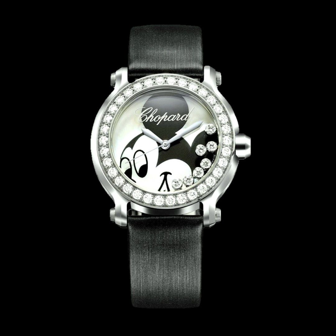 Chopard Happy Sport Mickey Mouse Special Edition with Diamonds Model Ref. 278475 in Stainless Steel for Ladies Brand New 2023