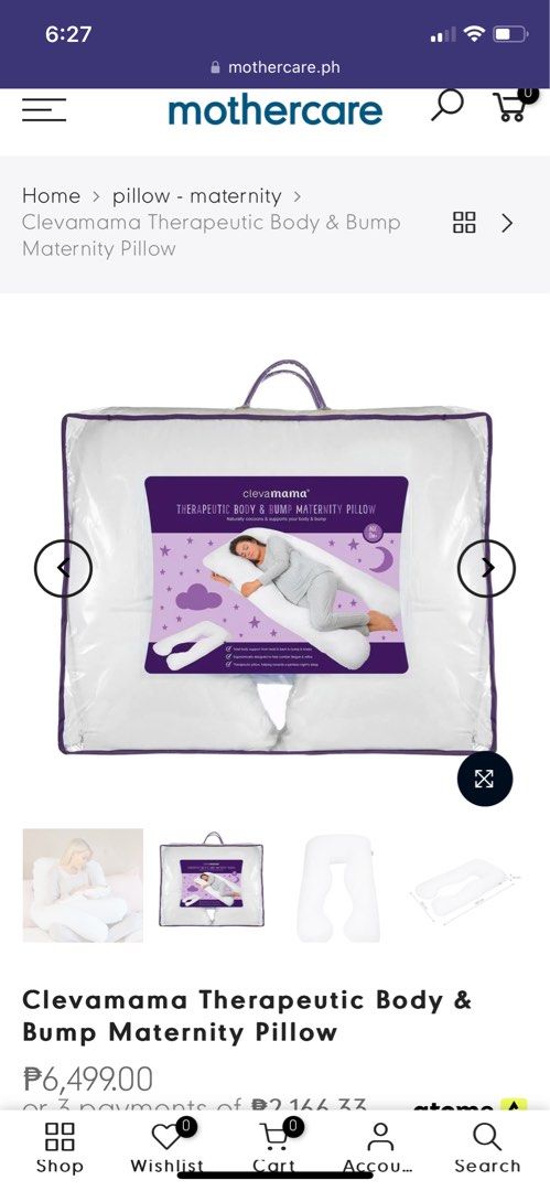 Clevamama Maternity Pillow-Almost New (Category: Maternity Care) located in Makati City. Submitted by iamronapamplona (Listing ID 1232414942, Image 1). Description: Used for 2 months, with extreme care. Good as new, actually. Comes complete with bag etc..