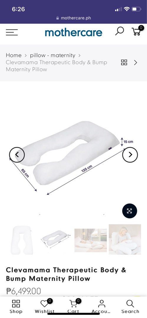 Clevamama Maternity Pillow-Almost New (Category: Maternity Care) located in Makati City. Submitted by iamronapamplona (Listing ID 1232414942, Image 2). Description: Used for 2 months, with extreme care. Good as new, actually. Comes complete with bag etc..