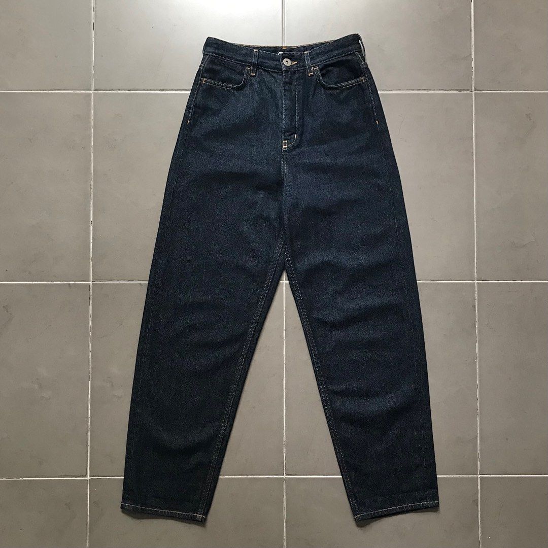 COS TAPERED LEG HIGH RISE JEANS DARK INDIGO LIKE NEW CONDITION SIZE 24