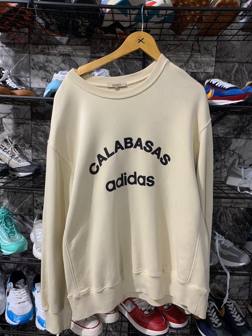 Crewneck Adidas Calabasas x Yeezy Season 5 Fesyen Pria Pakaian