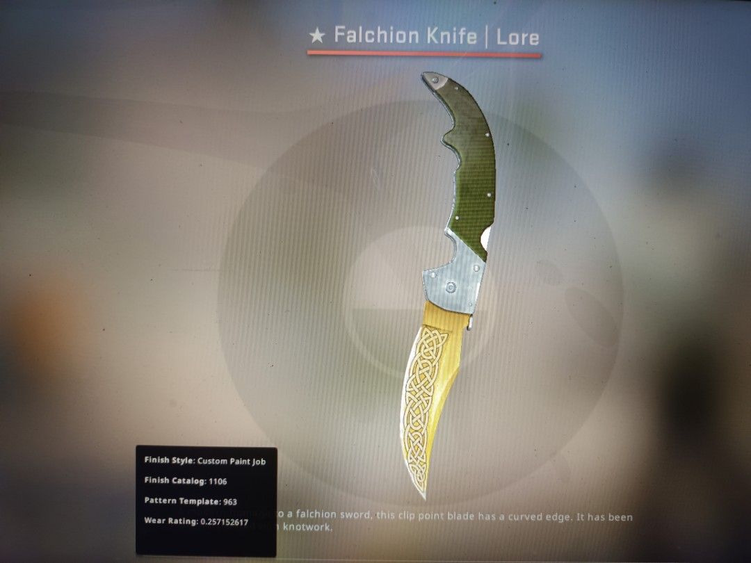 Csgo falchion knife lore ft, Video Gaming, Gaming Accessories, InGame