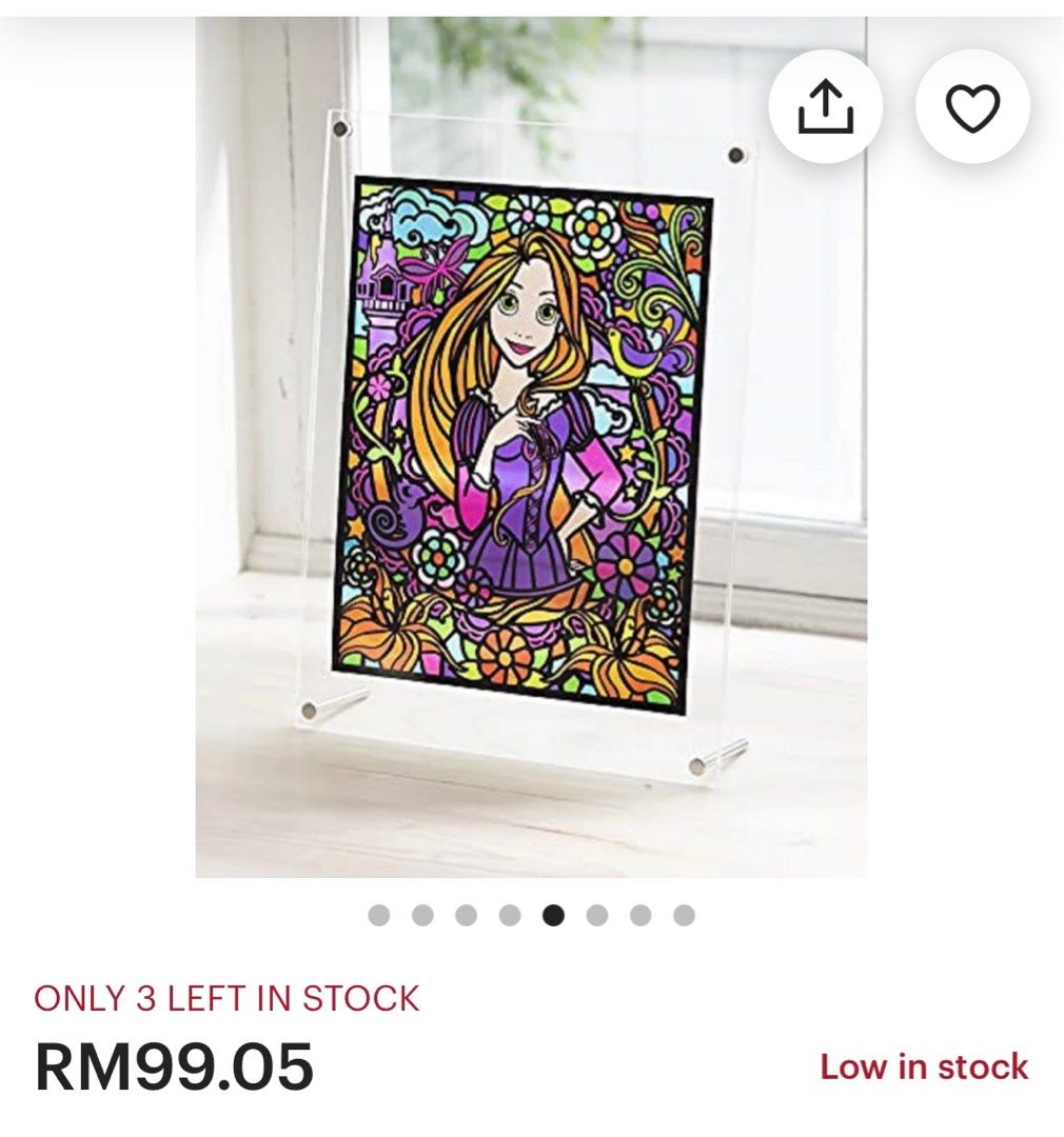Disney Princess Stained Glass Healing Japanese Scratch Art for