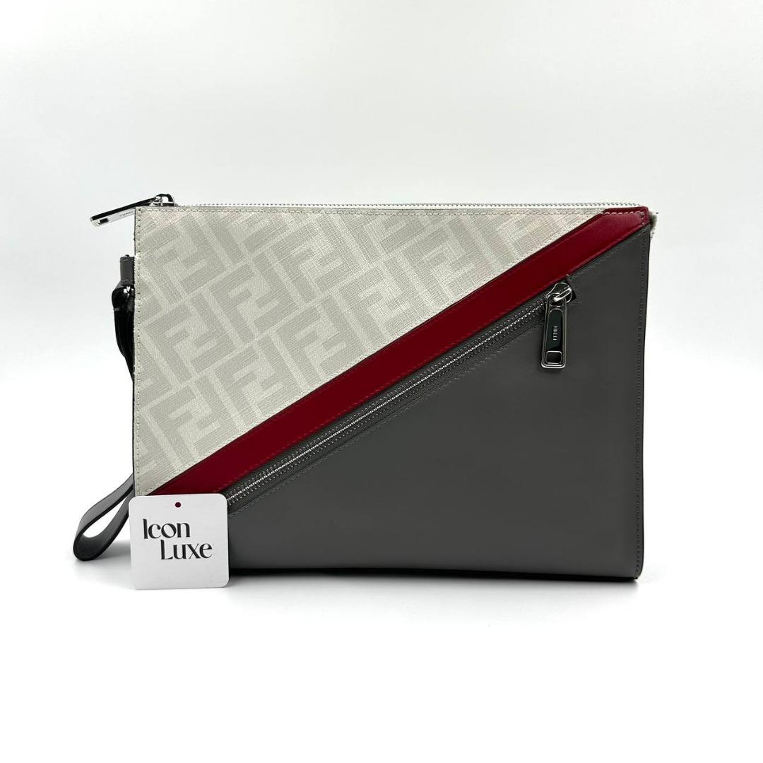 Fendi Mens Clutch In Grey RP 3750