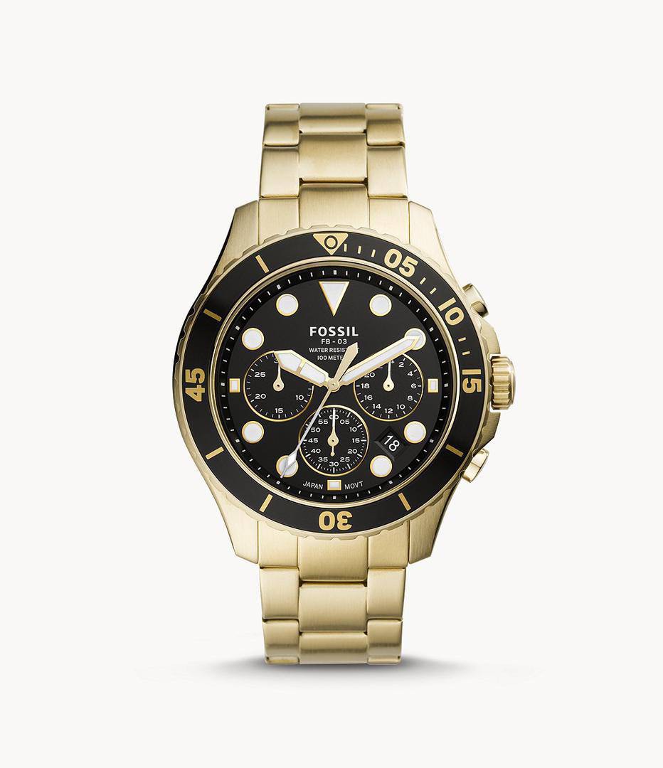 Fossil FB 03 Chronograph Gold Watch FS 5727 Men s Fashion