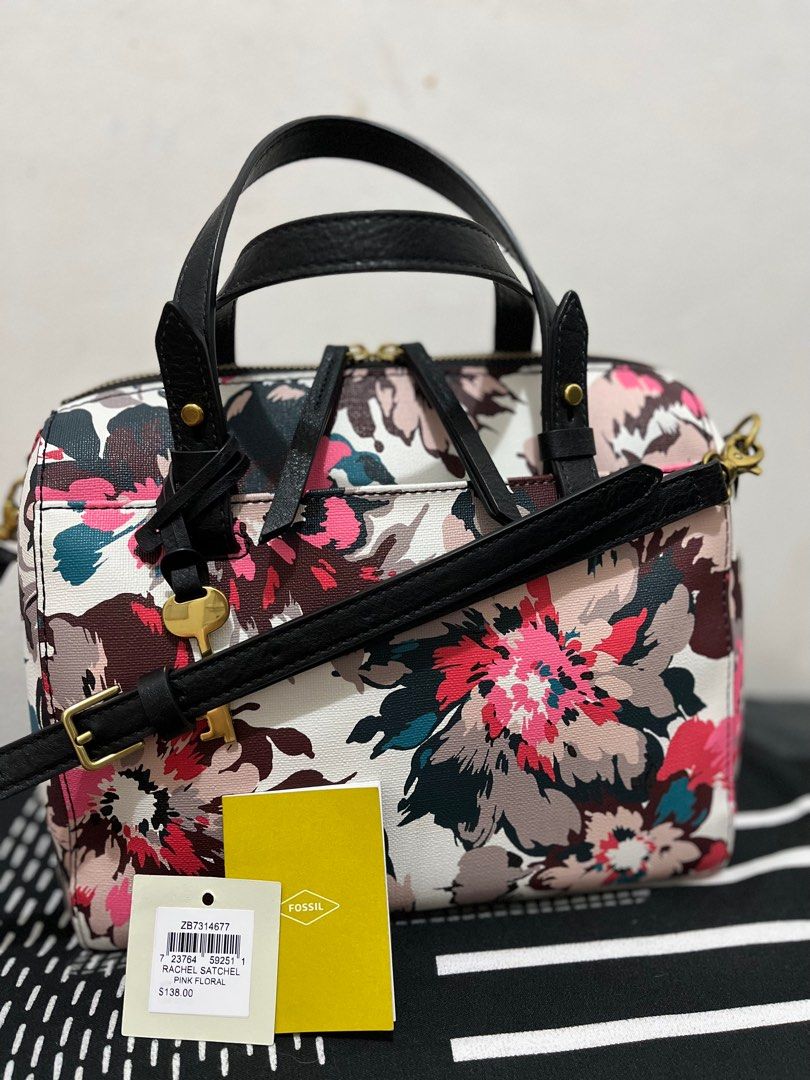 Fossil rachel satchel floral discount