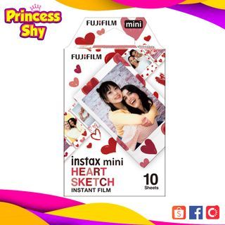 Fujifilm Instax Mini Instant Film 10 Sheets - Heart Sketch