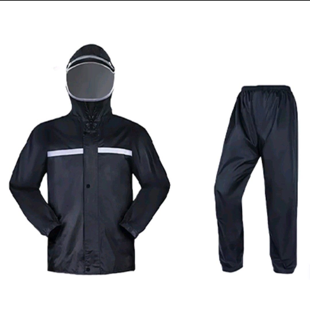 Full set covered raincoat with visor Men s Fashion Coats