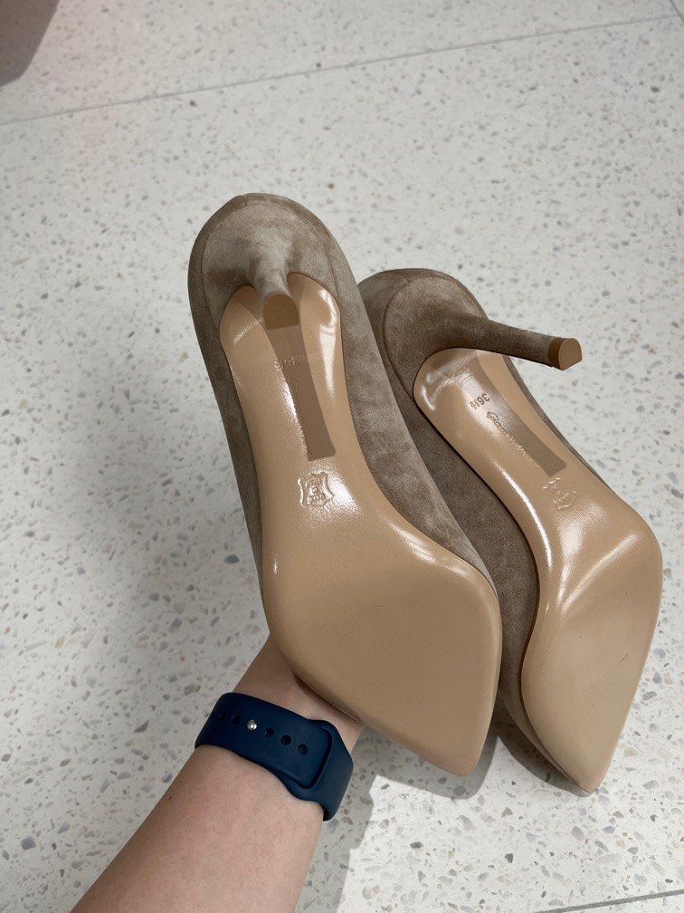 Gianvito Rossi Camoscio 85mm pumps Bisque 36.5 Brand New