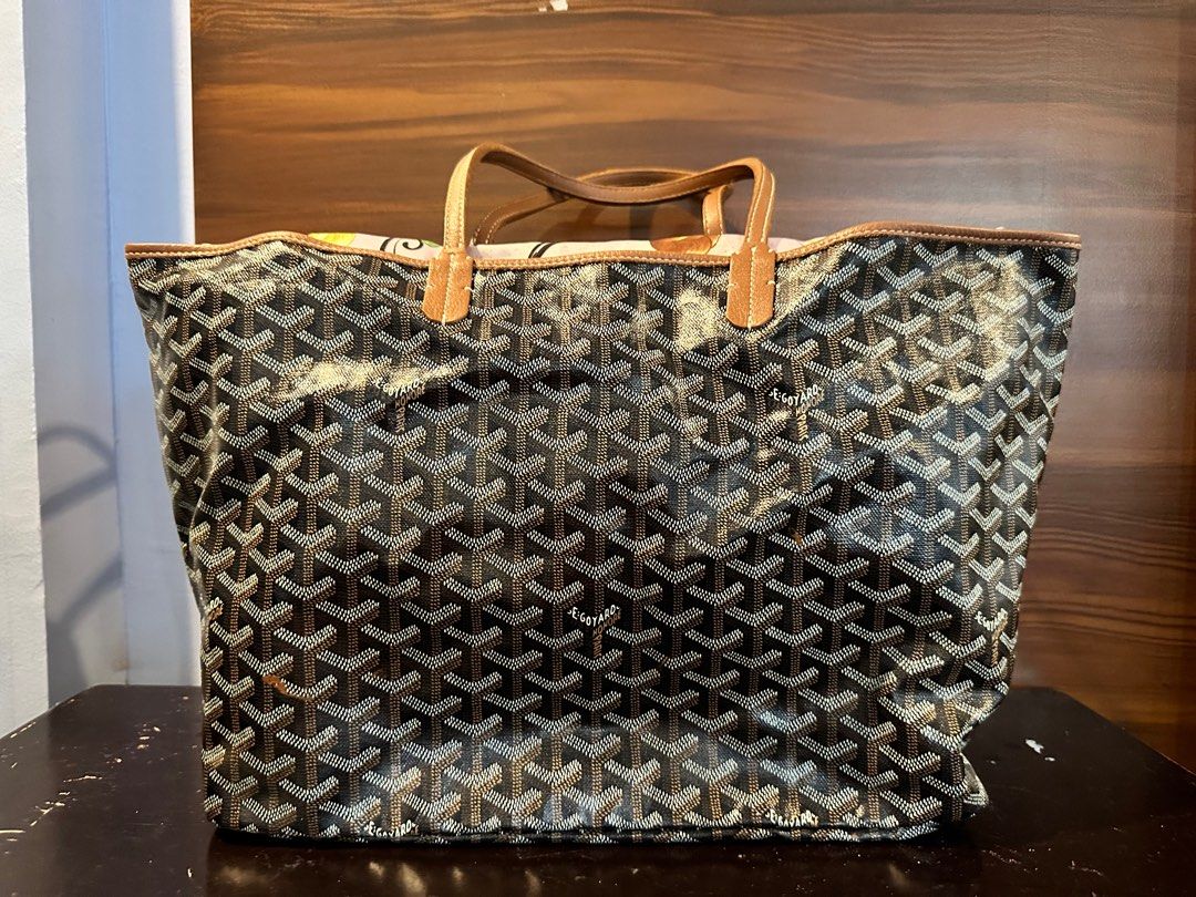 GOYARD ST LOUIS GM BLACK TAN SHOULDER BAG, Luxury, Bags & Wallets on  Carousell