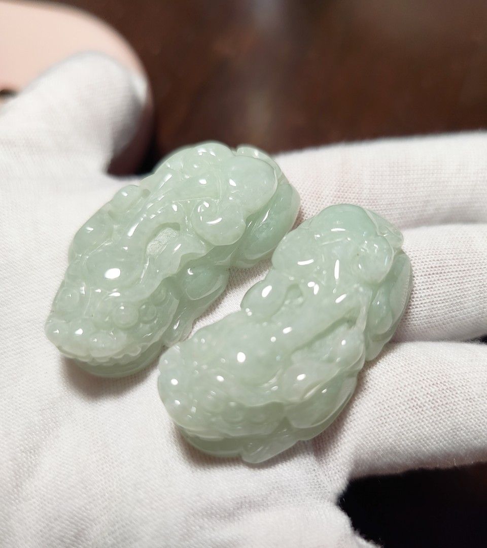 Green Jade Pi xiu in pairs, Women's Fashion, Jewelry & Organisers