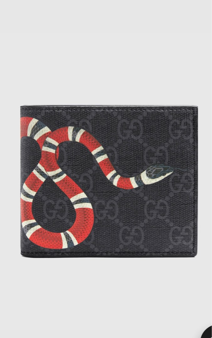 Gucci Snake wallet WITH COIN POUCH, Men's Fashion, Watches