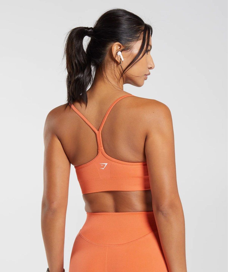 Gymshark Aerospace Orange Seamless shorts and sports bra set, Women's  Fashion, Activewear on Carousell