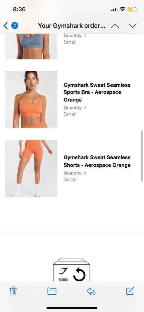 Gymshark Sweat Seamless Shorts - Aerospace Orange
